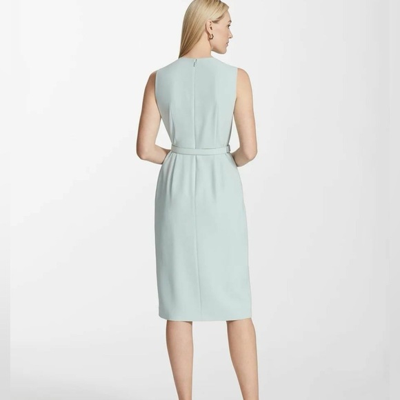LAFAYETTE 148 JUDE FINESSE CREPE DRESS in SEAGLASS GREEN - Size 12 - Picture 7 of 9